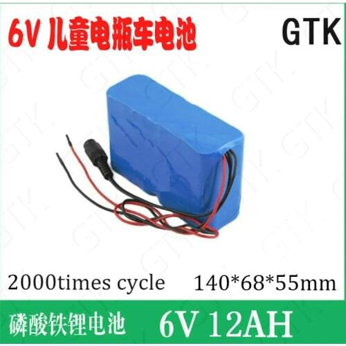 6V 12AH Lifepo4 battery 6.4v 12ah baterie lifepo4 12ah lithium for 6V Fishing nesting boat launcher kids electric cars rc track