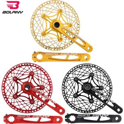 Bolany MTB Bike Crankset Folding Bike Crank Hollow Integrated Crank 130bcd Ceramic Bottom Bracket Bicycle Accessories