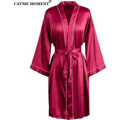 CAVME MOMENT Women's Satin Robes