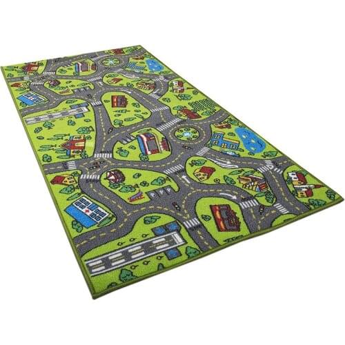 Car Rug Kid for Toy Cars Playroom and Classroom Multi Color Activity Centerp Play Mat Safe and Fun Play Rug for Boys and Girls