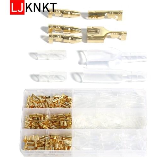 Diameter 4.0mm Bullet Terminal Connector Cold pres 1 : 2 Brass plug Insulating Crimped suite boxes or bulk