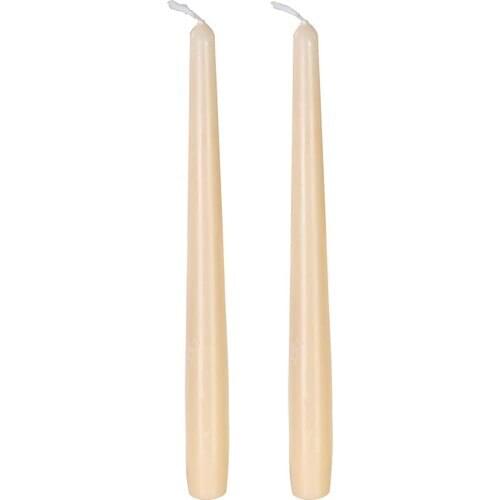 Euro Flora Cream Color Candlestick Candle 2'li Package 25 cm