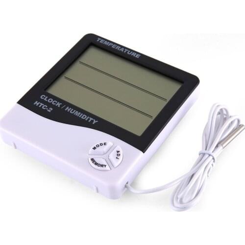HTC-1 Thermohygrometer Single Temperature Large Screen Household Electronic Thermohygrometer With Alarm Clock