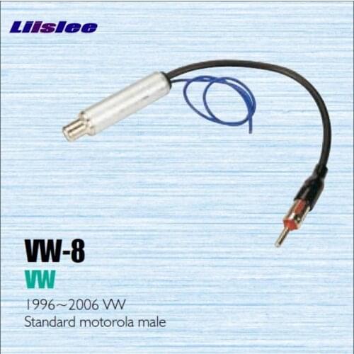 Liislee Car Radio Antenna Adapter Cable Wire For VW 1996-2006 Aftermarket Stereo CD DVD GPS Installation Kits Accessories