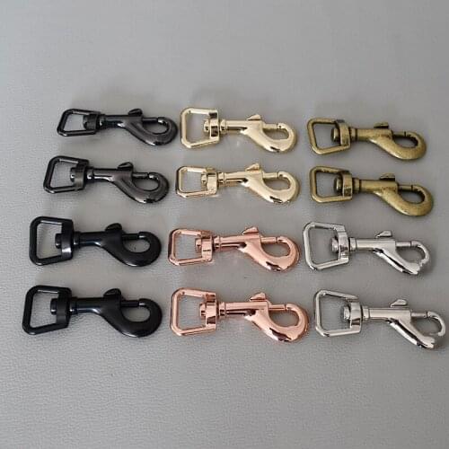 50 pcs We offer free lettering service DIY dog leash parts top quality swivel snap hooks metal dog clasp hook buckle 6 color