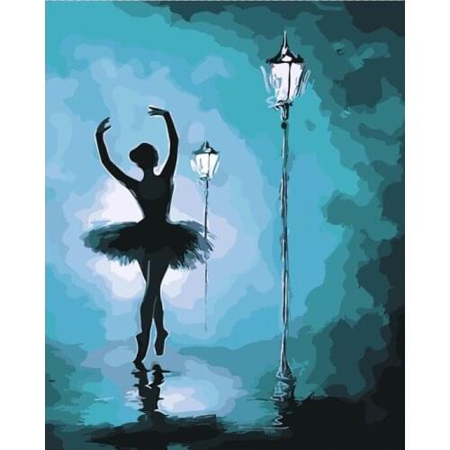 DIY Digital Painting By Numbers ballet oil painting mural Kits Coloring Wall Art Picture Gift frameless