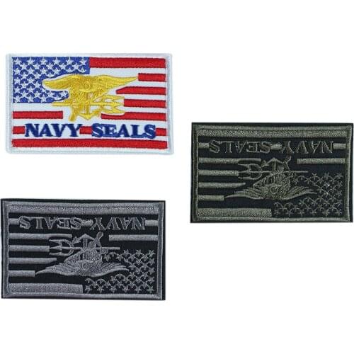 3 Types Navy Seals Iron Embroidery Patches for Clothing Patch Applique Woman Clothes DIY Apparel Sewing Decoration Crafts