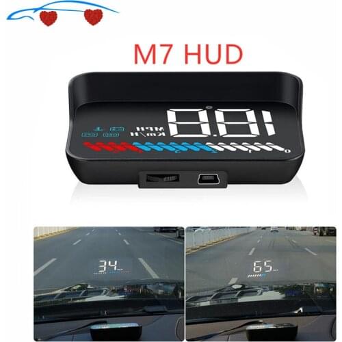 Newest M7 2 In 1 Car Hud Obd On-board Computer Gps Head-up Display For All Vehicles M 7 Speedometer Windshield Projector