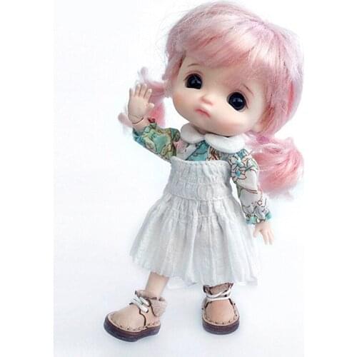 Bjd clothes ob11 baby clothes floral shirt and strap skirt Princess dress for obitsu11,pd9,GSC,bjd,molly 1/12bjd doll clothesd