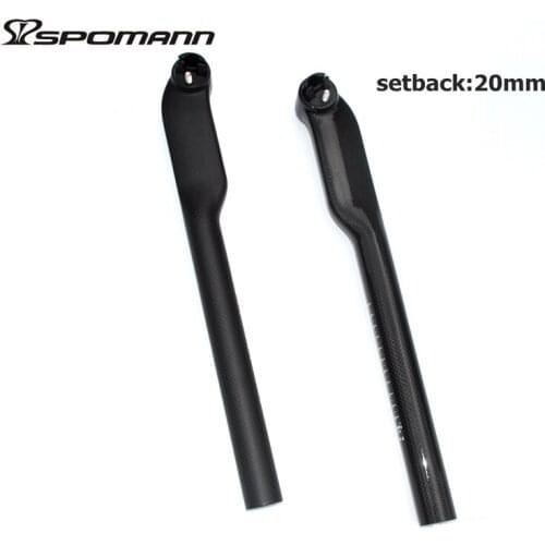 Spomann MTB bicycle full Carbon Fiber Seatpost offset 20mm mountain road bike seatposts 3k bicicleta seat tube accessories