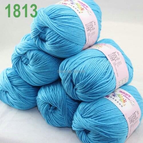 Sale Lot of 6 balls x 50g (147y) Cashmere Silk velvet Hand knitting Yarn Aqua 1813