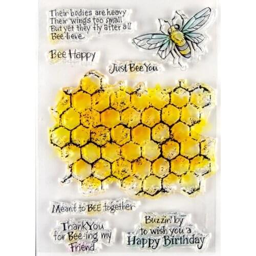 Bee Clear Stamp for Scrapbooking Transparent Silicone Rubber DIY Photo Album Decor 908