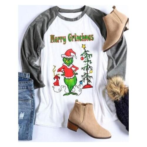 Family Matching Unisex Women Men Fashion Casual Cotton Pullover Merry Christmas Tops Long Sleeve Pullover T-Shirt Gift Hot