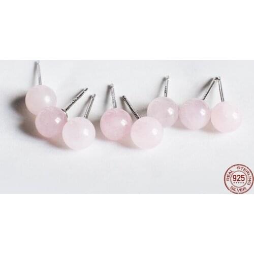 LKO S925 Sterling Silver Pink Crystal Stud Earrings INS Pink Series Fashion Sweet For Women Earrings Jewelry Accessories