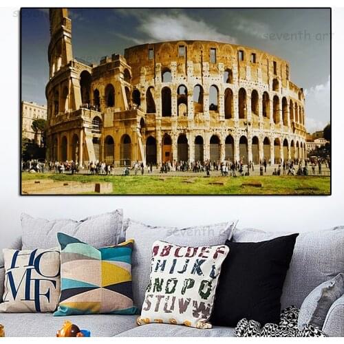 Modern The Roman Colosseum Architecture Canvas Painting European Style Posters and Print ROME Wall Art Picture Living Room Decor