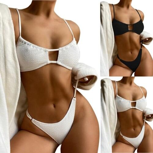 SAGACE Pure color split sports bikini 2021 summer womens swimsuit new fashion trend womens swimming Spa купальник женский слит