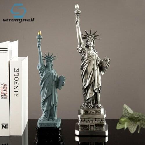 Strongwell Antique Statue of Liberty Sculpture & Statue Home Living Room Decoration Figurines Resin Ornament Office Decoration