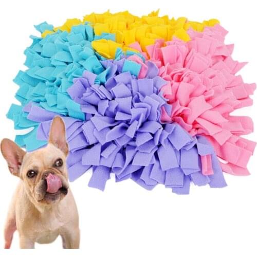 Pet Dog Snuffle Mat Smell Training Pad Interactive Toys Polar Fleece Cloth Pet Nosework Snack Searching Training Dog Toy 45x45cm
