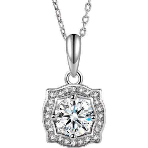 Solid 925 Sterling Silver Pendants Necklaces For Women Elegant Fashion Wedding Anniversary Fine Jewelry Romantic Gifts