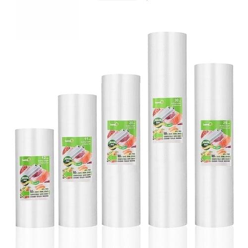 Vacuu bags for food Store Food Fresh Long Keeping 12+15+20+25+30cm*500cm Rolls/Lot Bags For Vacuum Packer