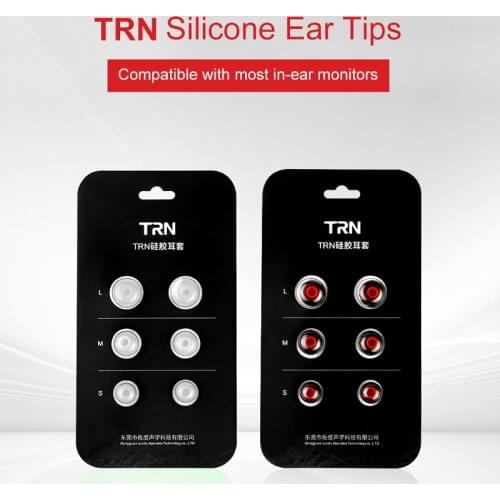 3 Pairs(6pcs) L M S In Ear Tips Earbuds Headphone Silicone Eartips/Ear Sleeve/Ear Tips/Earbuds For TRN KZ X6 V30 V80 Earphone