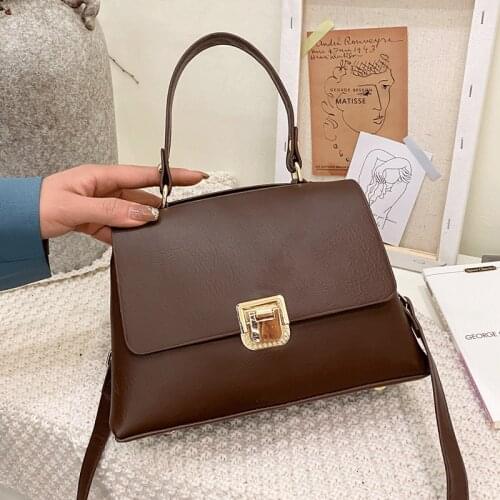 Famous Brand Top-handle Bag Women Leather Handbag Ladies Cross Body Sac Vintage Female Leather Shoulder Bag Travel Tote Bags New