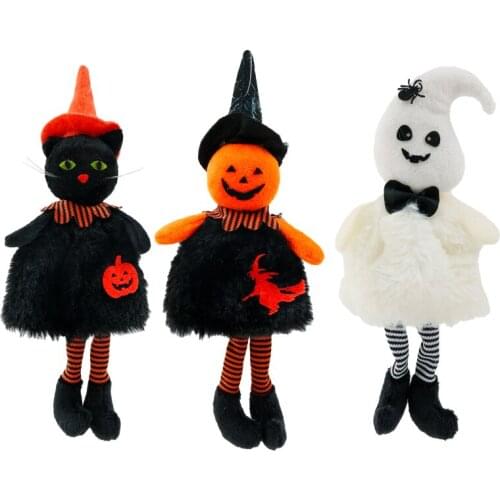 💕Halloween Pendant Ghost Festival Bar Pumpkin Witch Ornaments Broom Haunted House Props Halloween Party Decorations