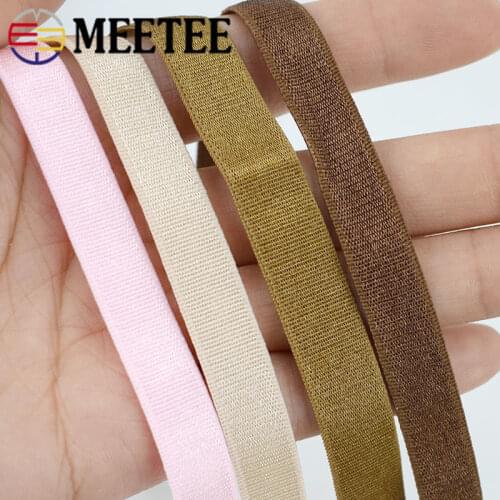 10Meters12mm Soft Skin Elastic Bands for Sewing Underwear Bra Shoulder Strap Hair Rubber Band DIY Clothes Accessories