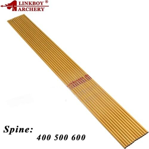 Linkboy Archery 12pcs Carbon Arrow Shafts ID6.2mm sp400 500 600 bamboo skin traditional bow longbow hunting shooting