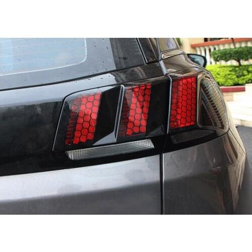 For Peugeot 4008 5008 ABS 2PCS Car Rear Headlight Fog Lamp Lights Stickers Cover Trim Moldings Car Styling Car Stickers