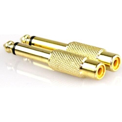 2PCS 6.5mm RCA female plug audio connector HIFI adapters mono soundtrack amplifier plug