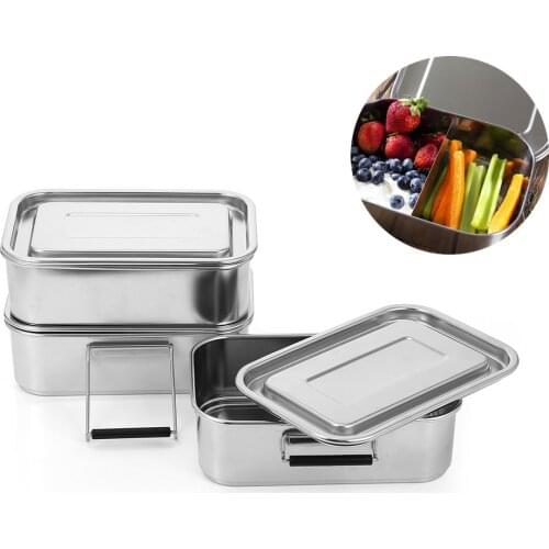 2 Tier Engraving Blank Stainless Steel Lunch Box Food container for Heat Transfer and Silk Screen Print