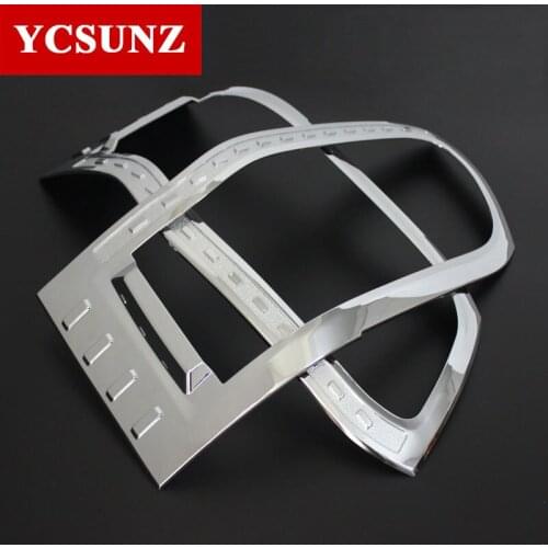 2012-2015 Head Lights Cover For Toyota Commuter Chrome black carbon fiber For Toyota Hiace 2013 2014 Exterior Accessories Ycsunz