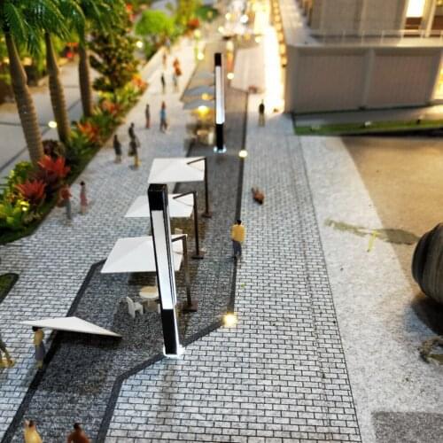 5pcs Mini Miniature DIY Model Building Street Lights Model LED Lamp