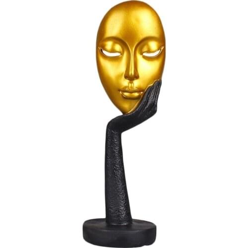 Resin Abstract Human Face Model Home Living Room Showcase Desktop Sculptures Office Home Decor Gift Art Craft Statue