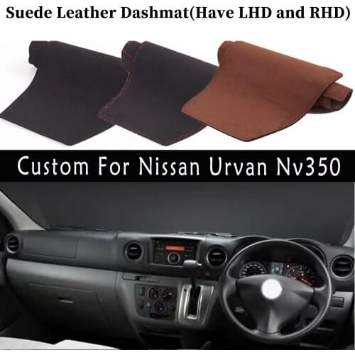 Accessories Car-styling Suede Leather Dashmat Dashboard Cover Dash Mat Carpet For Nissan Urvan Nv350 Caravan E26 2012-2021 RHD