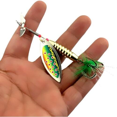 5pcs Spoon Fishing Lure Spinnerbait 9.5cm 17g Sequin Metal Pike Bass Spinner Bait Isca Artificial Hook Fishing Tackle (SP161)