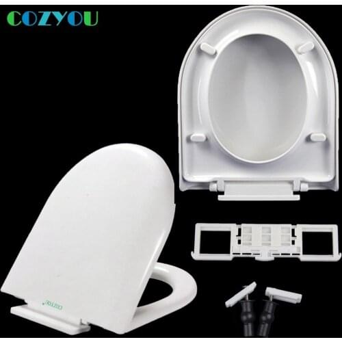 COZYOU Toilet seat U shape Slow Close PP Quick removable above installation, Length 405 to 430mm, Width 355 to 365mm, GBP17264PU