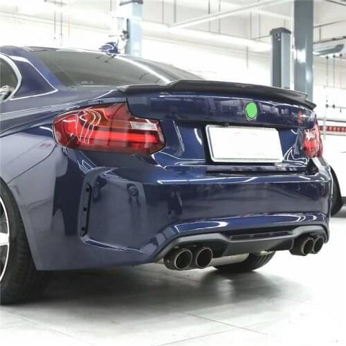 For BMW 2 Series F22 Coupe M2 F87 Spoiler 2013--2019 Year Black Glossy Carbon Fiber Rear Wing Exot Style Accessories Body Kit