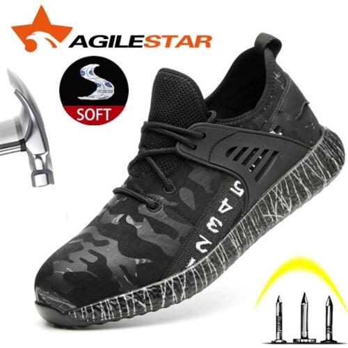 Men Women Work Safety Shoes Boots Steel Toe Soft Comfotable Puncture Proof Light Weight Work Construction Indestructible Shoes