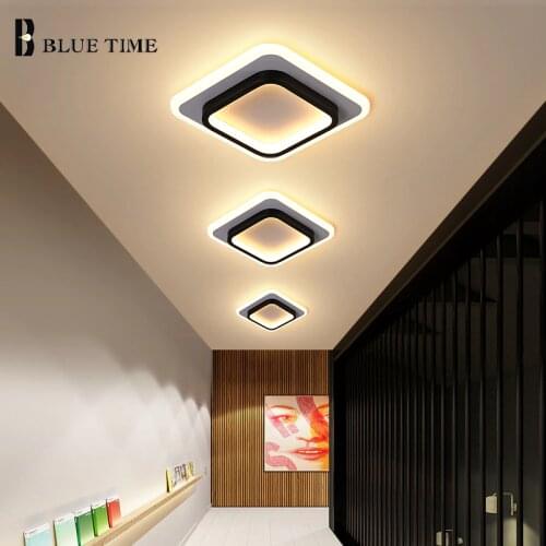 Home LED Chandelier for Living Room Bedroom Aisle Lights Ceiling Chandeliers Indoor Lighting Black White Corridor Stair Lights