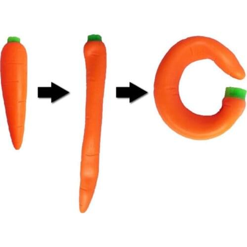 6 Inch Simulation Carrot Shaped Sensory Fidget Toy Anti Stress Vegetable for Children Decompression Interactive Pinch Toy