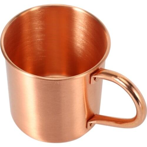 Pure Copper Moscow Mule Mug Solid Smooth Without Inside Liner For Cocktail Coffee Beer Milk Water Cup Home Bar Drinkware Cool