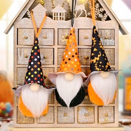 Cute Halloween Dwarf Faceless Doll Wall Door Windows Hanging Decotative Doll Home Party Desktop Decoration Kids Adults Gifts