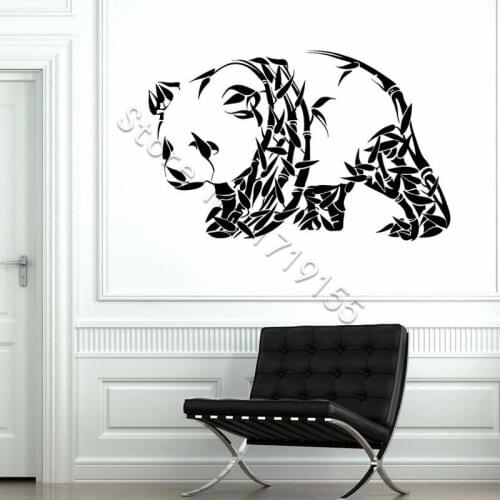 Lovely Panda Animal Wall Decal Vinyl Panda Bear Animal Ornament Wall Sticker Home Interior Kids Nursery Room Cartoons DecorZW451
