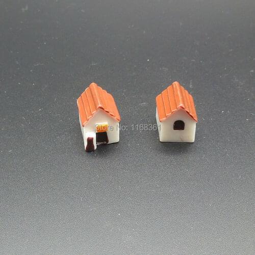 1pcs/lot Resin lovely mini house 14mm Ornaments Micro landscape Ornaments Creative Home Gardening Decorations A006-9