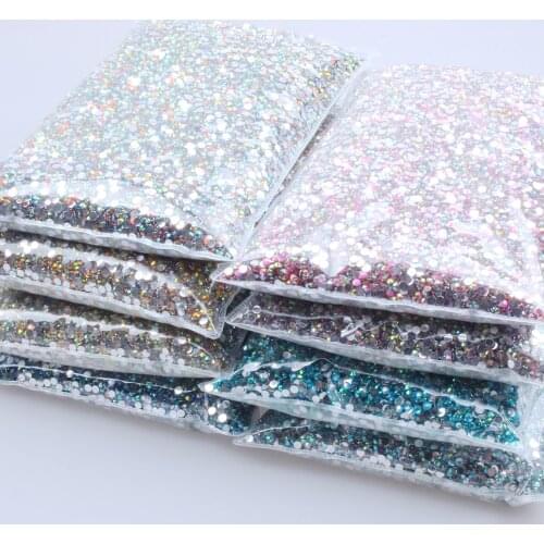 Normal AB Colors New Resin Rhinestones 2mm-6mm Many Colors Flatback Non Hotfix For Nails Art Decoration DIY 3D Jewelry Making