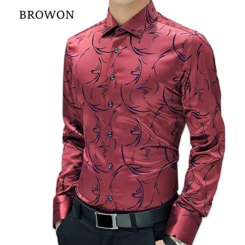 2020 New Arrival Luxury Brand Mens Formal Shirts Long Sleeve Floral Men Shirt Tuxdeo Shirt Designer Shirts Plus Size 5XL