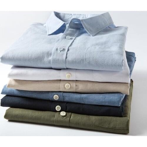 New arrival Male Short Sleeved Linen Shirts Summer Cotton Men Breathable Material Square Collar Casual plus size MLXL-4XL5XL6XL