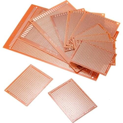 12pcs PCB Prototyping Printed Circuit Board Stripboard Prototype Breadboard With 4 Sizes